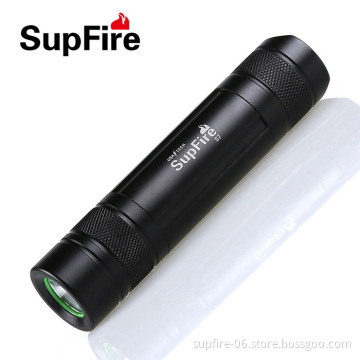 SupFire mini colorful dry battery rechargeable waterproof LED flashlight